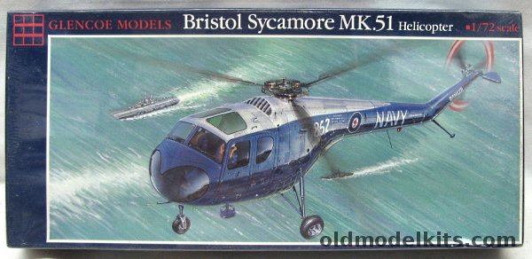 Glencoe 1/72 Bristol Mk.51 Sycamore - Belgian Air Force / West German Wehremacht / Royal Australian Navy, 04002 plastic model kit